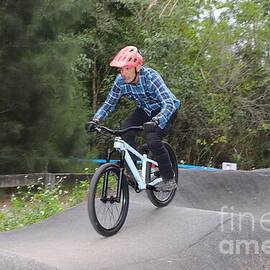 Mountain Biker on Pump Track 2400 by Donn Ingemie