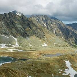 Mountain Range with Serene Lakes by Robert Grac