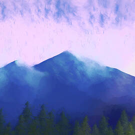 Mountain Scene with Rain by Alison Frank