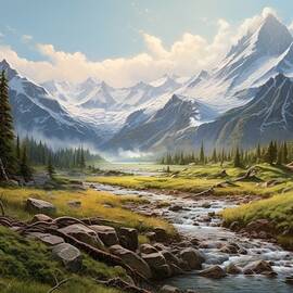 Mountain Stream by Land of Dreams