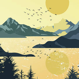Mountains Landscape Digital art For wall decor , Realistic art prints , Nature wall art  by Raj