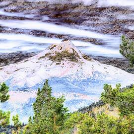 Mt. Hood with a Lichen on a rock texture by Bruce Block