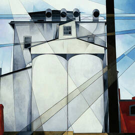 My Egypt - industrial landscape with steel and concrete grain elevator by Charles Demuth by Charles H B Demuth
