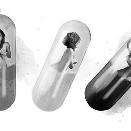 My Strange Addiction Trio in Black and White by Nikki Marie Smith