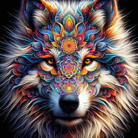 Mystic Mandala Wolf by Bill and Linda Tiepelman