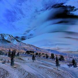 Mystical Snowy Mt Hood Landscape by Bruce Block