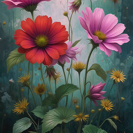 Nasturtium Wall Art Floral Oil Painting by Nature Oil Painting