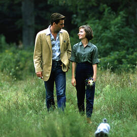Natalie Wood Robert Wagner Walking Dog Nature Candid Couple Romance  by Silver Screen