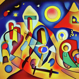 Nativity Scene Abstract Art 2 by Tatiana Travelways