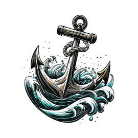 Nautical Retro Ship Anchor by Flippin Sweet Gear