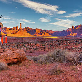 Navajo Fancy Dancer at Valley Of The Gods - 1 by Dan Norris