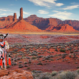 Navajo Fancy Dancer at Valley Of The Gods - 4 by Dan Norris