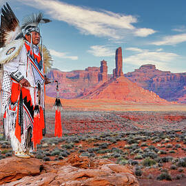Navajo Fancy Dancer at Valley Of The Gods - 5 by Dan Norris