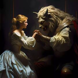Neoclassical portrayal of Beauty and the Beast No 1 by Andre Petrov