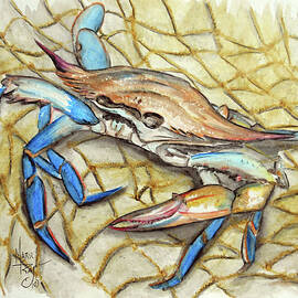 Netted Blue Crab by Mark Ray