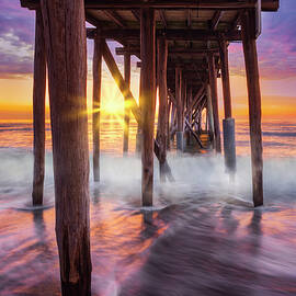 New Jersey Shore Pier Sunrise by Susan Candelario