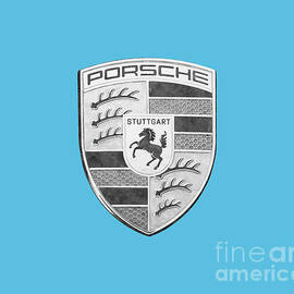 New Porsche Emblem Logo 2023-Current BW by Stefano Senise