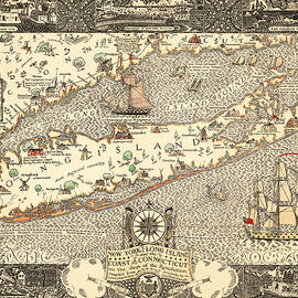 New York, Long Island, and the Coast of Connecticut in the days of the Revolution - Historic map by Colton Wough