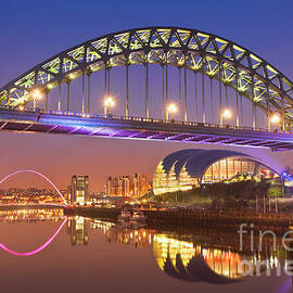 Newcastle upon Tyne skyline, Tyne Bridge, England by Neale And Judith Clark