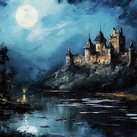 Night panoramas, Gothic castles, 04 by AM FineArtPrints