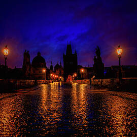 Night View of Charles Bridge by Robert Niemeier