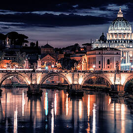 Night View of St. Peter's Basilica by The Luxury Art Collection