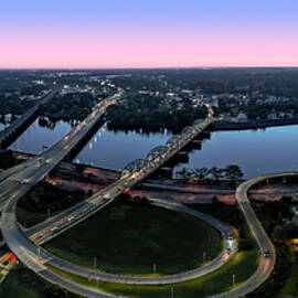 NJ Lower Trenton Bridge Pano by Susan Candelario