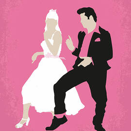 No674 My GREASE minimal movie poster by Chungkong Art