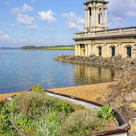 Normanton Church at Rutland Water reservoir, Rutland, England, UK by Neale And Judith Clark