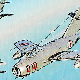 North American F-86 Sabre - 02 by AM FineArtPrints