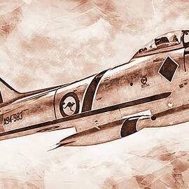 North American F-86 Sabre - 07 by AM FineArtPrints
