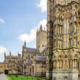 North facade of Wells Cathedral by Shirley Mitchell