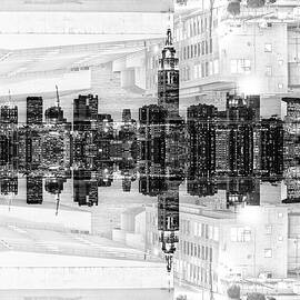NYC Reflection - BW Manhattan Business by Philippe HUGONNARD