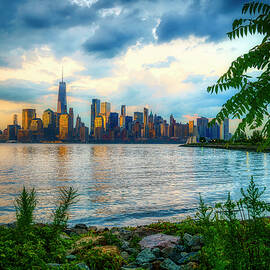 Manhattan Skyline at Dusk by Penny Polakoff