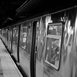 NYC Urban Snapshot, Subway Station in Monochrome by Travel Essayist