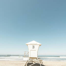 Ocean Beach San Diego Lifeguard Tower Three Vertical by Paul Velgos