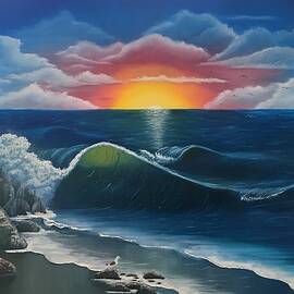 Ocean Sunset by Marlene Little