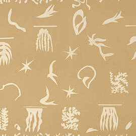 Oceanie, la mer - Oceania, The Sea - Cut-outs with sea creatures of Tahiti by Henri Matisse, beige by Henri E B Matisse