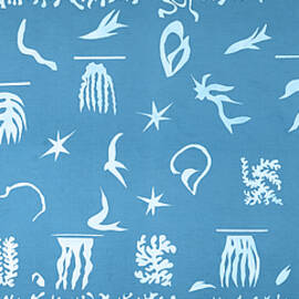 Oceanie, la mer - Oceania, The Sea - Cut-outs with sea creatures of Tahiti by Henri Matisse, blue by Henri E B Matisse