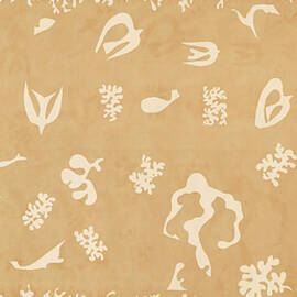 Oceanie, le ciel, - Oceania, The Sky - Cut-outs with flying birds of Tahiti by Henri Matisse, beige by Henri E B Matisse