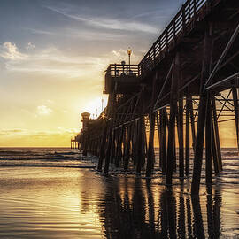 Oceanside Pier Sunset by Alison Frank