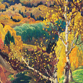October Gold 1922 by Franklin Carmichael by Franklin Carmichael