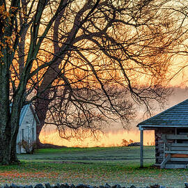 October morning frost by the lake by Tatiana Travelways