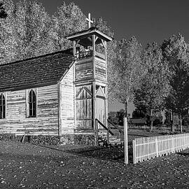 Old Castantia Church - Monochrome - Lassen County California by Mike Lee