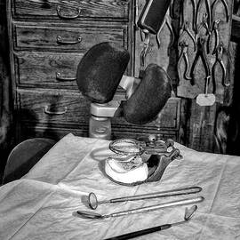 Old Fashioned Dental Instruments BW by Susan Candelario