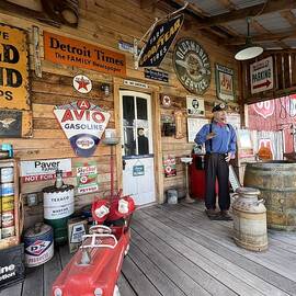 Old Gas station display by Lloyd Gillies