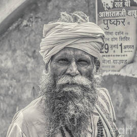 Old Man from India Monochrome by Stefano Senise