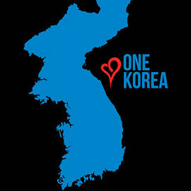 One Korea Love Unification Flag by Flippin Sweet Gear