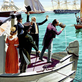 Opening Of Erie Canal by Ed Vebell