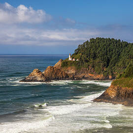 Oregon Coast And Heceta Light by Dan Sproul